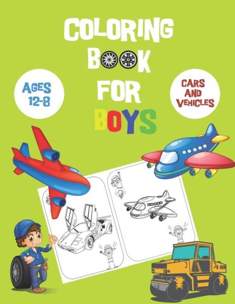 Cover for Mahdi Coloring Book · Coloring books for boys ages 8-12 cars (Taschenbuch) (2020)