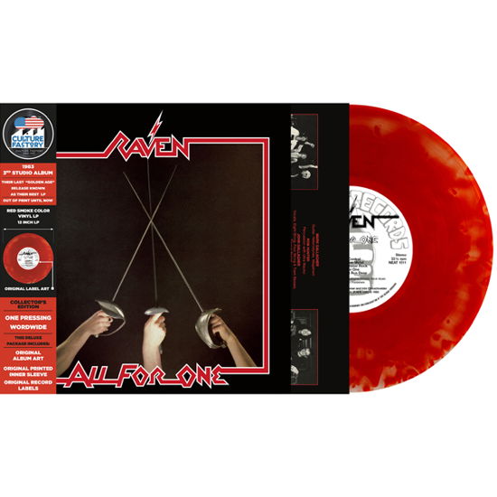 Cover for Raven · All For One (Black / Red Vinyl) (LP) (2022)