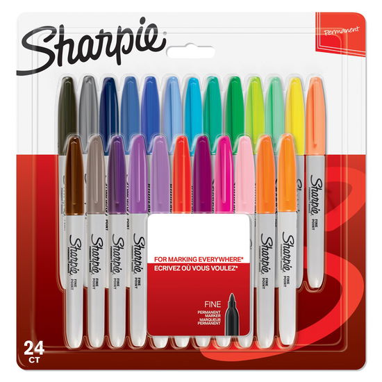 Cover for Sharpie · Permanent Marker Fine Assorted Colours 24-blister (2065405) (Toys)