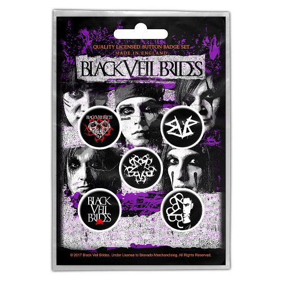 Pentagram (Button Badge Set) - Black Veil Brides - Merchandise - PHD - 5055339779054 - 10. februar 2020