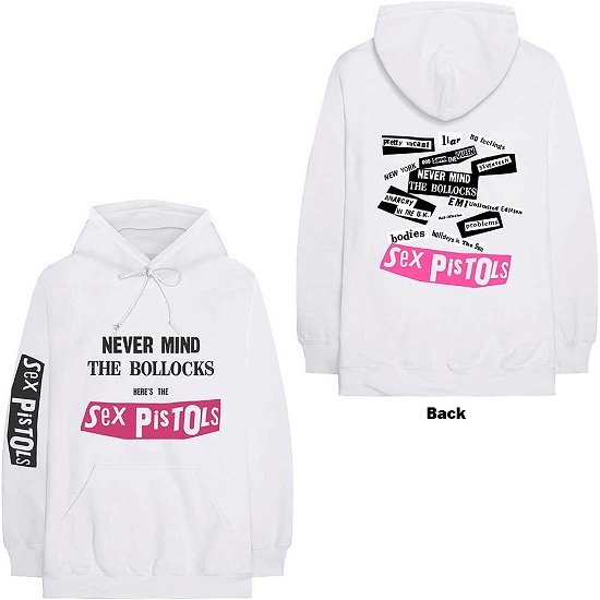 The Sex Pistols Unisex Pullover Hoodie: Never Mind The Bollocks (Back Print, Sleeve Print) - Sex Pistols - The - Marchandise -  - 5056561016054 - 