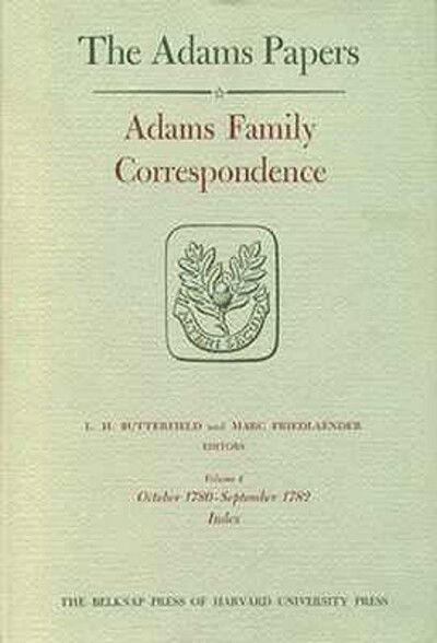 Cover for Adams Family · Adams Family Correspondence - Adams Papers (Hardcover Book) (1973)