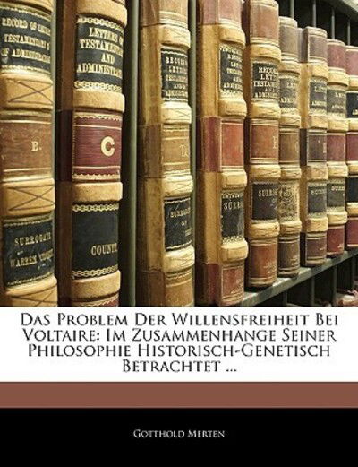 Cover for Merten · Das Problem der Willensfreiheit (Book)