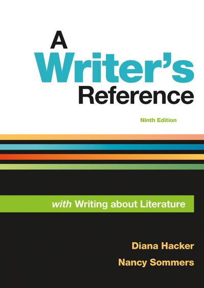 Cover for Diana Hacker · A Writer's Reference with Writing About Literature (Spiral Book) [9th ed. 2018 edition] (2018)