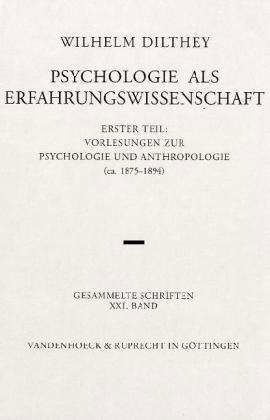 Cover for Wilhelm Dilthey · Gesammelte Schriften. (Bok) (1997)