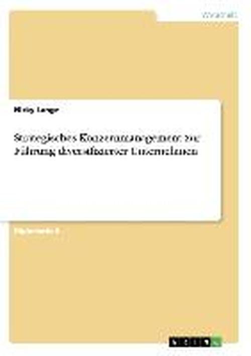 Cover for Lange · Strategisches Konzernmanagement z (Book) [German edition] (2013)