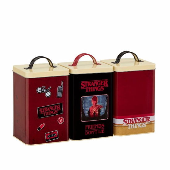 STRANGER THINGS - 3 Tins Set - Retro Logo - Cuisine Table - Merchandise - STRANGER THINGS - 0882041058055 - September 2, 2019