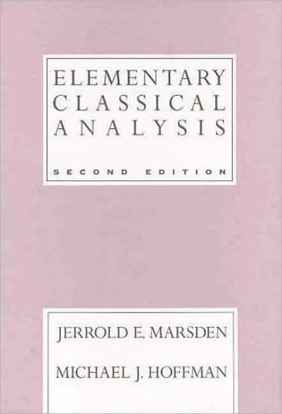 Cover for Jerrold E. Marsden · Elementary Classical Analysis (Hardcover Book) [2nd ed. 1993 edition] (1993)