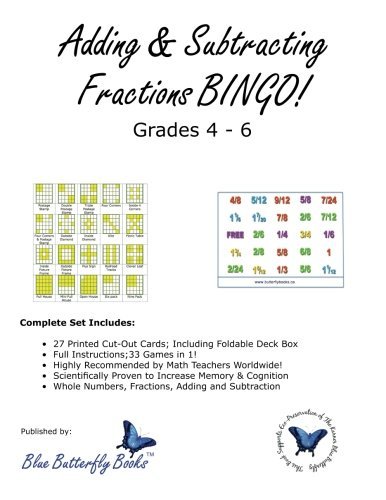 Cover for Blue Butterfly Books · Adding &amp; Subtracting Fractions Bingo! (Paperback Bog) (2013)