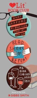 Cover for Gibbs Smith · Book Club 3 Badge Set - LoveLit Button Assortment (N/A) (2018)