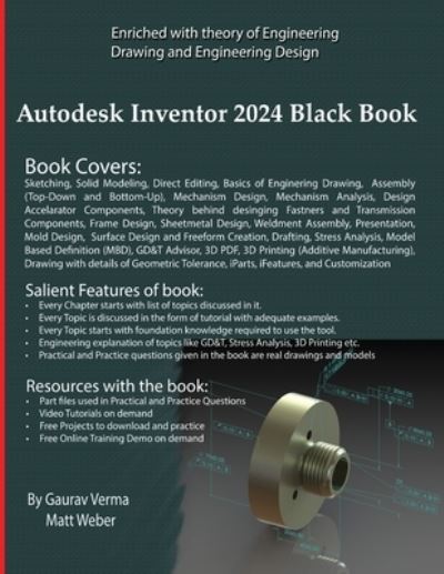 Cover for Gaurav Verma · Autodesk Inventor 2024 Black Book (Bok) (2023)