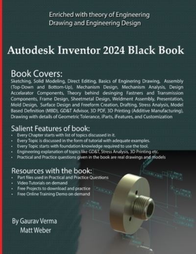 Autodesk Inventor 2024 Black Book - Gaurav Verma - Livros - Cadcamcae Works - 9781774591055 - 7 de maio de 2023