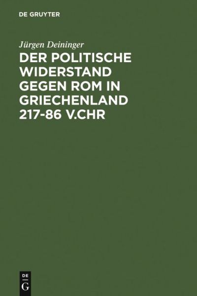 Cover for Deininger · Der politische Widerstand geg (Book) (1971)