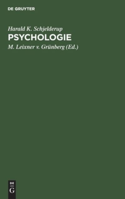 Cover for Harald K. Schjelderup · Psychologie (Book) (1928)