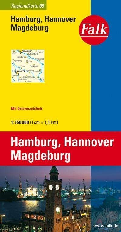 Cover for Mair-Dumont · Falk Regionalkarten Deutschland Blad 5: Hamburg, Hannover, Magdeburg (Book) (2015)