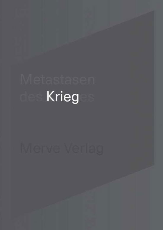 Cover for Borries · Metastasen des Krieges (Book)