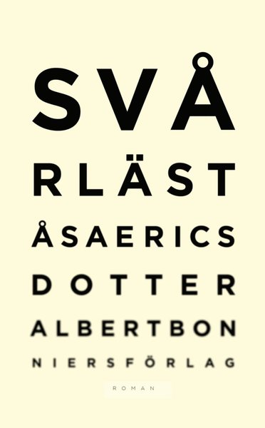 Cover for Åsa Ericsdotter · Svårläst (Hardcover Book) (2010)