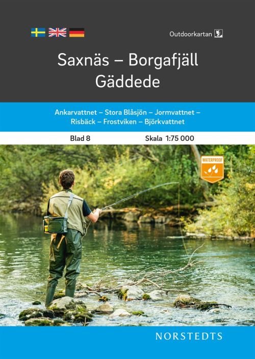 Cover for Norstedts · Outdoorkartan: Saxnäs  - Borgafjäll - Gäddede (Hardcover Book) (2015)