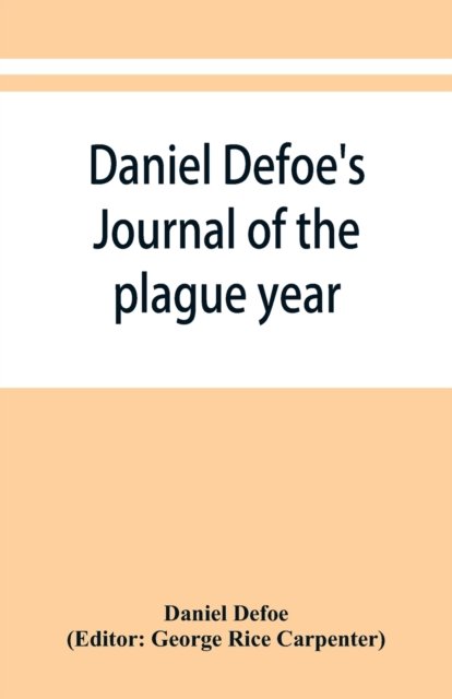 Cover for Daniel Defoe · Daniel Defoe's Journal of the plague year (Paperback Book) (2019)