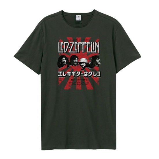 Cover for Led Zeppelin · Led Zeppelin - Burst Amplified Vintage Charcoal Small T-Shirt (T-shirt)