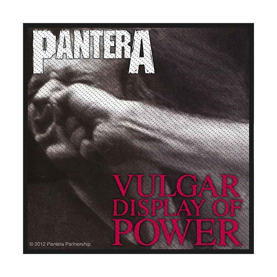 Pantera Standard Patch: Vulgar Display Of Power (Retail Pack) - Pantera - Produtos - PHD - 5055339733056 - 19 de agosto de 2019