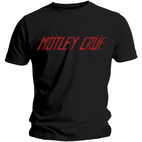 Motley Crue Unisex T-Shirt: Distressed Logo - Mötley Crüe - Fanituote - Global - Apparel - 5055979922056 - 