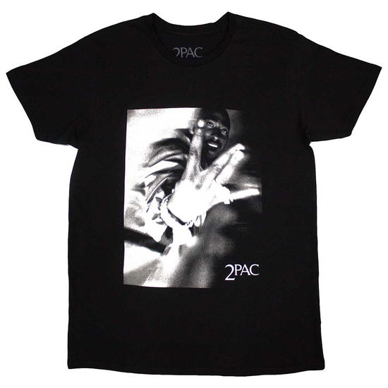 Tupac Unisex T-Shirt: Fingers - Tupac - Merchandise -  - 5056737246056 - 