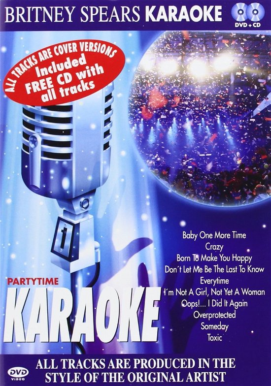 Cover for Partytime Karaoke: Britney Spears (DVD/CD) (2014)