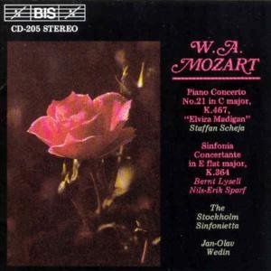 Cover for Mozart / Wedin / Stockholm Sinfonietta · Piano Concerto 21 / Sinfonia Concertante (CD) (1994)