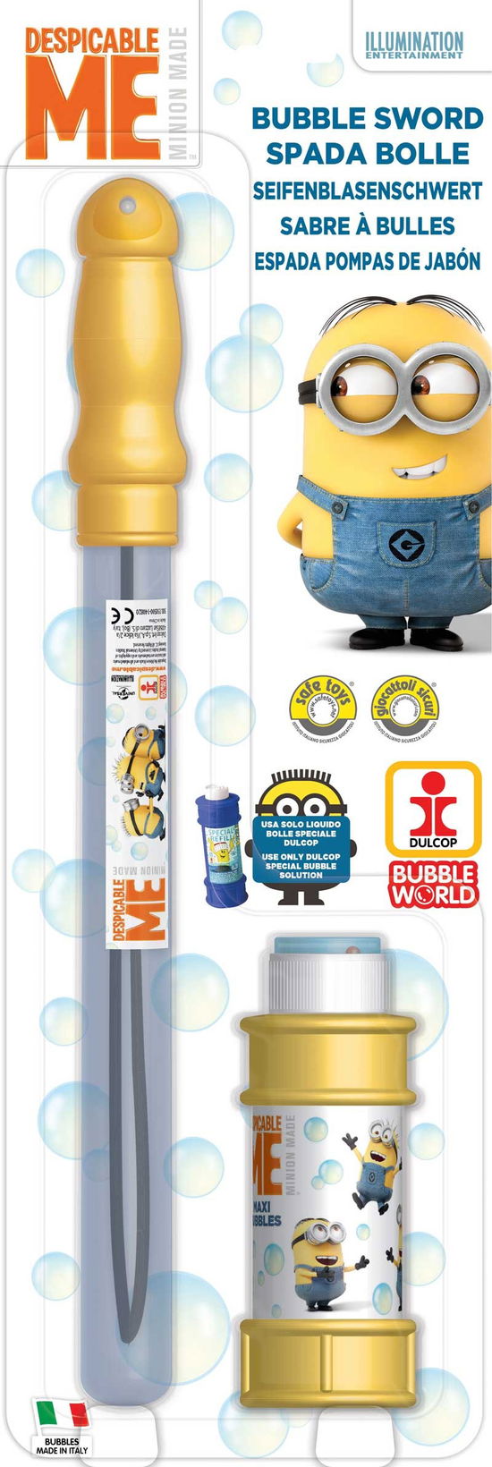 Cover for Dulcop Bolle Di Sapone · Dulcop Bolle Di Sapone - Spada Bolle Media 36 Cm - Minions - Blister 1 Pz 175 Ml (Toys)