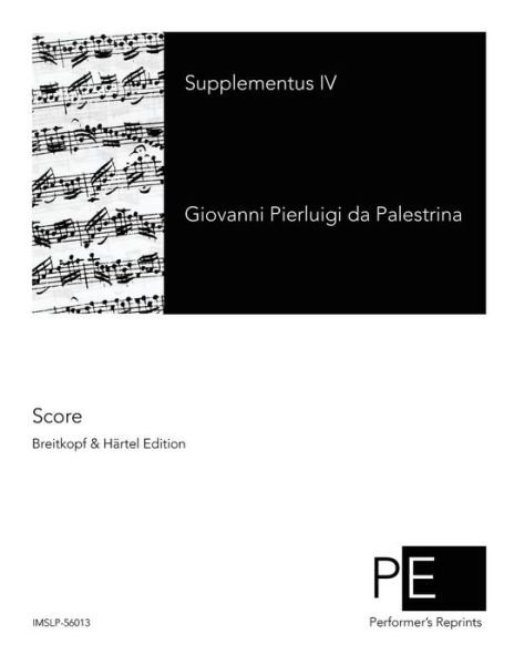 Cover for Giovanni Pierluigi Da Palestrina · Supplementus Iv (Paperback Book) (2015)