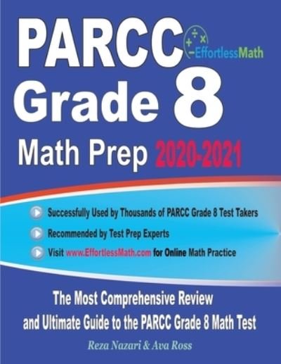 Cover for Ava Ross · PARCC Grade 8 Math Prep 2020-2021 (Paperback Book) (2020)