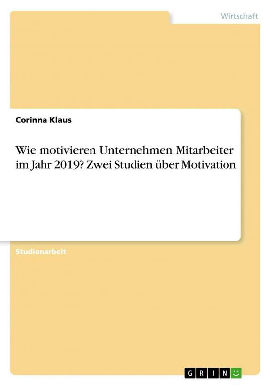 Cover for Klaus · Wie motivieren Unternehmen Mitarb (Book)