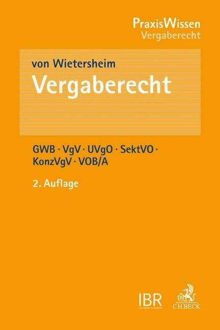 Cover for Wietersheim · Vergaberecht (Bok)