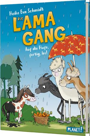 Cover for Heike Eva Schmidt · Die Lama-Gang. Mit Herz &amp; Spucke 4: Auf die Hufe, fertig los! (Bok) (2023)