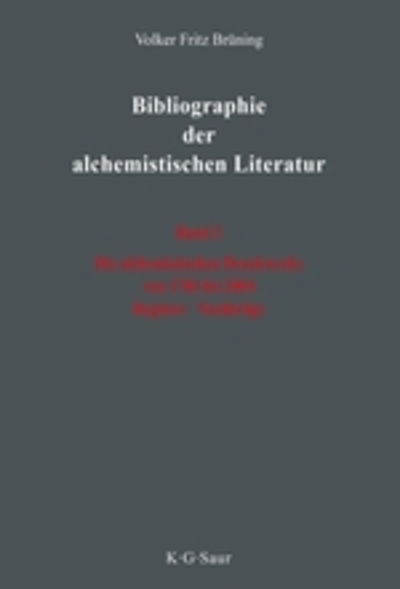 Cover for Brüning · Die alchemistischen Druckwerke (Book) [German edition] (2006)