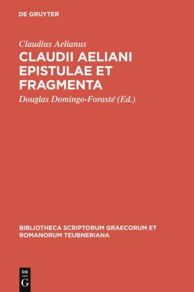 Cover for Aelianus · Claudii Aeliani Epistulae et f (Bok) (1994)