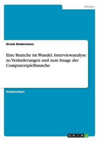 Cover for Biedermann · Eine Branche im Wandel. Inte (Book) (2016)