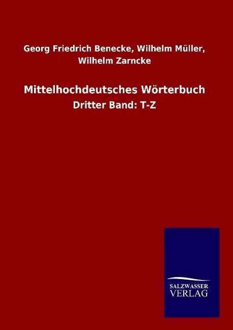Cover for Benecke · Mittelhochdeutsches Wörterbuch (Book)