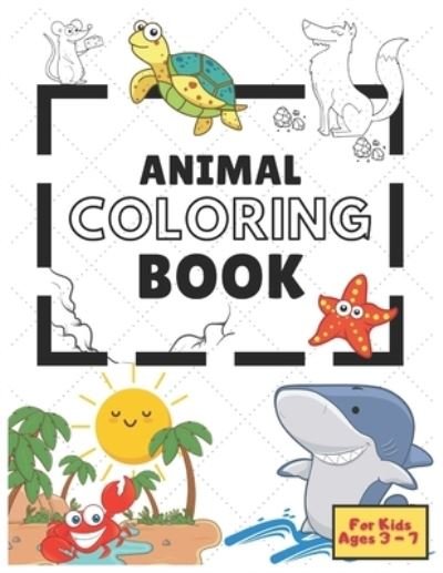Cover for Hikaru Publishing · Animal Coloring Book for Kids ages 3 - 7 (Pocketbok) (2021)