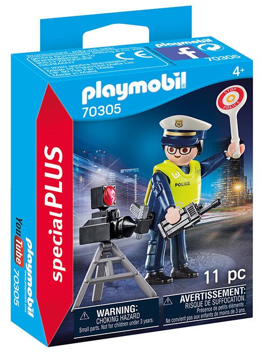 Cover for Politieman met flitscontrole Playmobil (70305) (Toys)