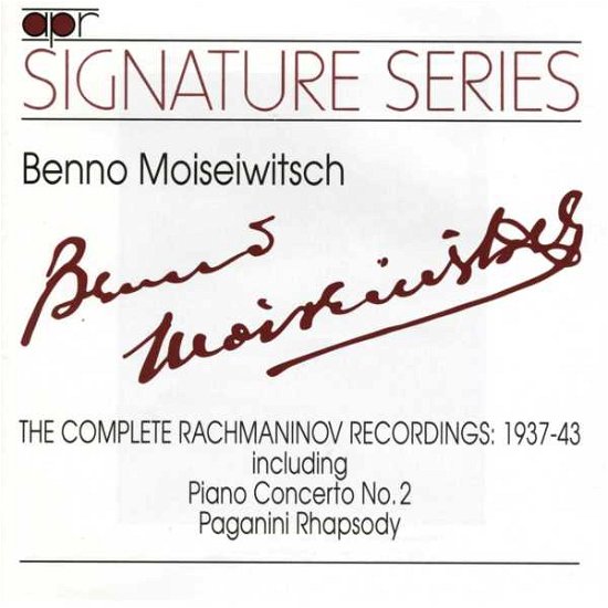 Complete Rachmaninov Recordings 1937-43 - Rachmaninov / Moiseiwitsch - Musik - Apr UK - 5024709155057 - 11. november 2014