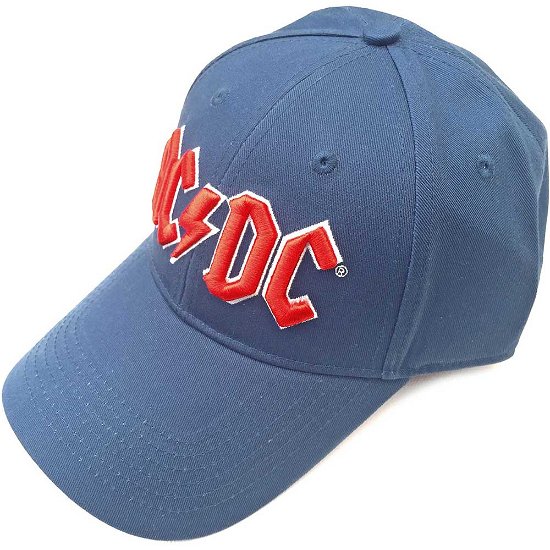 Cover for AC/DC · AC/DC Unisex Baseball Cap: Red Logo (Denim Blue) (Bekleidung) [Blue - Unisex edition]
