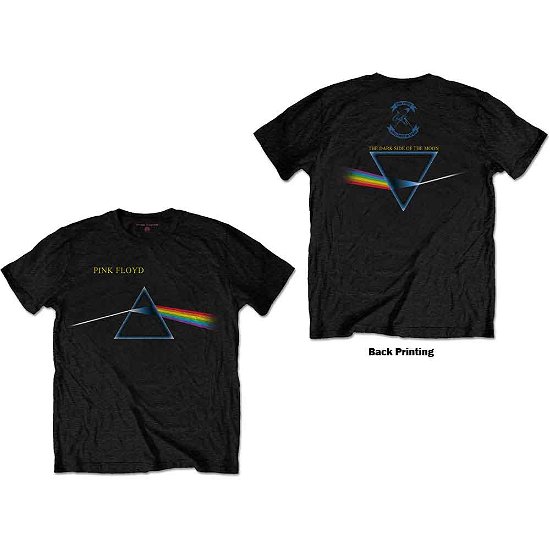 Pink Floyd Unisex T-Shirt: Dark Side of the Moon Flipped (Back Print) - Pink Floyd - Merchandise -  - 5056368614057 - 