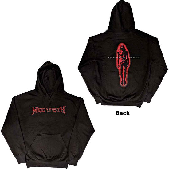 Cover for Megadeth · Megadeth Unisex Pullover Hoodie: Countdown To Extinction (Black) (Back Print) (Hoodie) [size S] (2022)