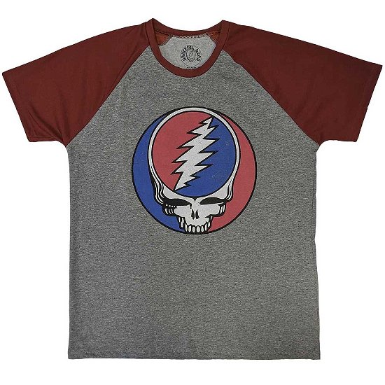 Grateful Dead Unisex Raglan T-Shirt: Steal Your Face Classic - Grateful Dead - Merchandise -  - 5056737210057 - 
