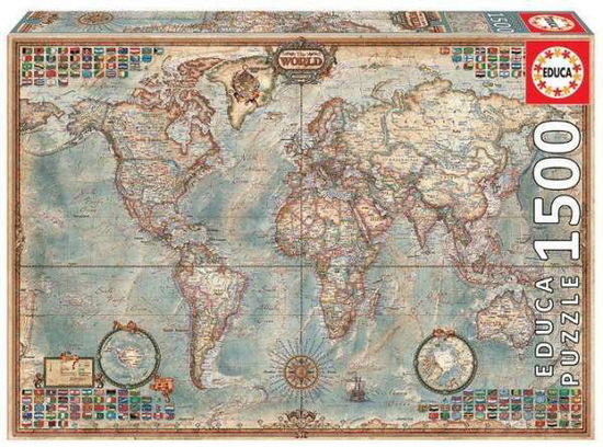 Cover for Political Map of the World 1500pc Puzzle (MERCH) (2023)