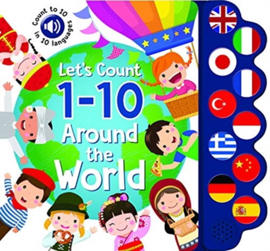 Cover for 10 Button Sound - Let's Count 1-10 Around the World (Board book) (2021)