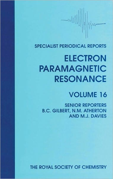 Cover for Royal Society of Chemistry · Electron Paramagnetic Resonance: Volume 16 - Specialist Periodical Reports (Innbunden bok) (1998)