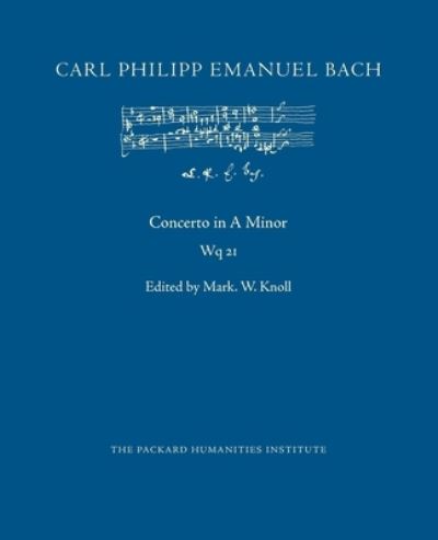 Cover for Carl Philipp Emanuel Bach · Concerto in A Minor, Wq 21 (Pocketbok) (2019)